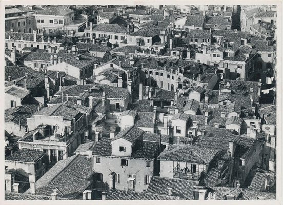 Houses From Above, Italy, 1950s, Black & White Photograph-DYV-1236153