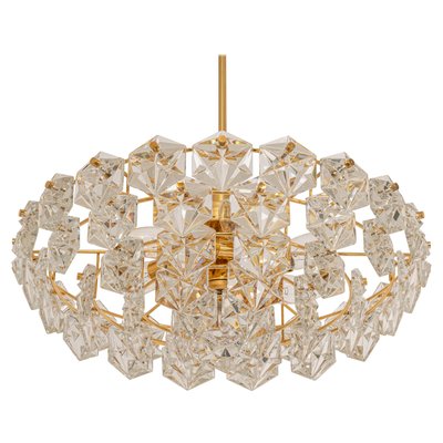 Huge Brass and Crystal Glass Chandelier by Kinkeldey, Germany, 1970s-UGR-1096533