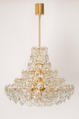 Huge Brass and Crystal Glass Chandelier by Kinkeldey, Germany, 1970s-UGR-1086281