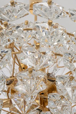 Huge Brass and Crystal Glass Chandelier by Kinkeldey, Germany, 1970s-UGR-1086281