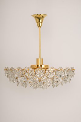 Huge Brass and Crystal Glass Chandelier by Kinkeldey, Germany, 1970s-UGR-1096533