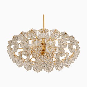 Huge Brass and Crystal Glass Chandelier by Kinkeldey, Germany, 1970s-UGR-1096533