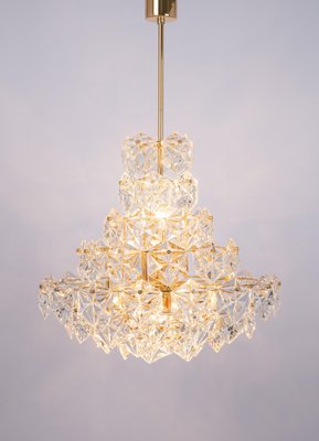 Huge Chandelier, Brass and Crystal Glass attributed to Kinkeldey, Germany, 1970s-UGR-1378462