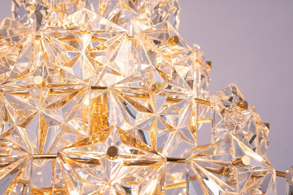 Huge Chandelier, Brass and Crystal Glass attributed to Kinkeldey, Germany, 1970s-UGR-1378462