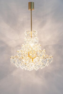 Huge Chandelier, Brass and Crystal Glass attributed to Kinkeldey, Germany, 1970s-UGR-1378462