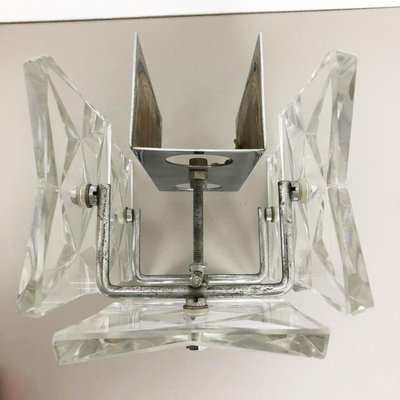 Huge Crystal Glass Wall Light Sconces from Kinkeldey, Germany, Set of 2-QZ-1137788