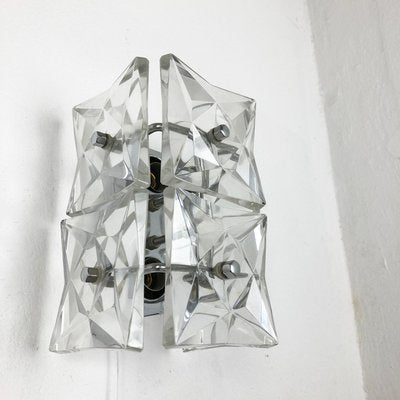 Huge Crystal Glass Wall Light Sconces from Kinkeldey, Germany, Set of 2-QZ-1137788