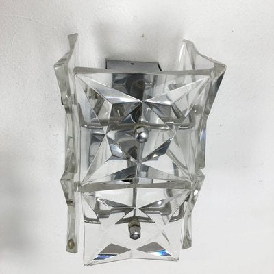 Huge Crystal Glass Wall Light Sconces from Kinkeldey, Germany, Set of 2-QZ-1137788