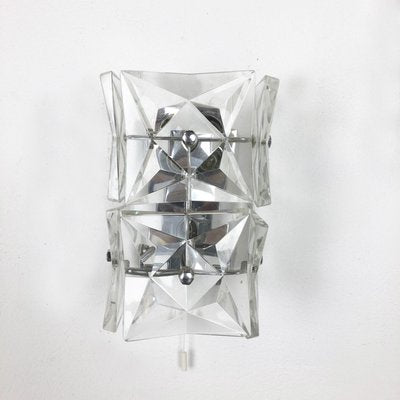 Huge Crystal Glass Wall Light Sconces from Kinkeldey, Germany, Set of 2-QZ-1137788