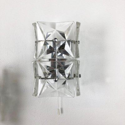 Huge Crystal Glass Wall Light Sconces from Kinkeldey, Germany, Set of 2-QZ-1137788