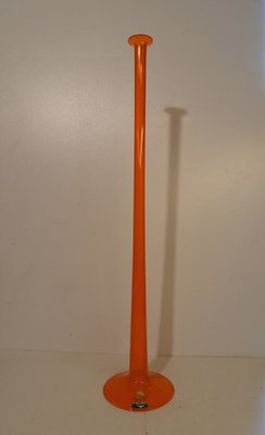 Huge Orange Art Glass Luciano Vistosi MuranoCandlestick-AWL-1315533