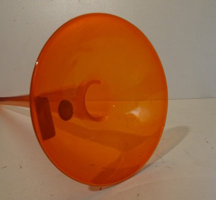 Huge Orange Art Glass Luciano Vistosi MuranoCandlestick-AWL-1315533