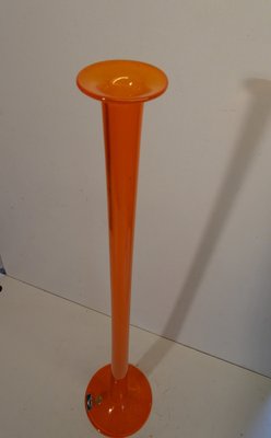 Huge Orange Art Glass Luciano Vistosi MuranoCandlestick-AWL-1315533