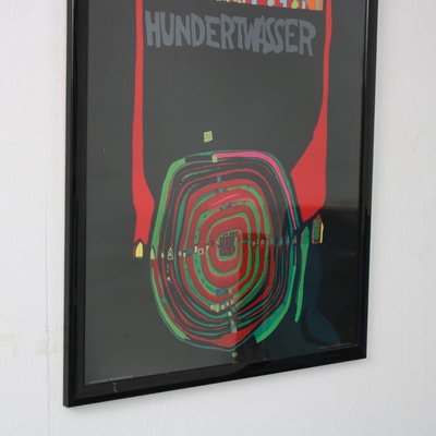 Hundertwasser, World Tour, Lithograph, 1970s, Framed-DV-1706863