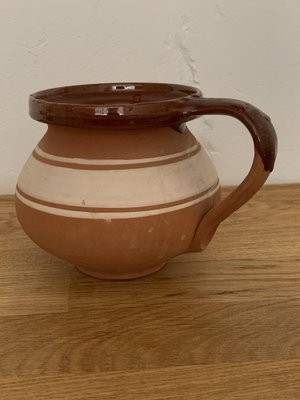 Hungarian Folk Pitcher in Glazed Ceramic-OXJ-1722596