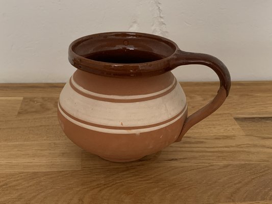 Hungarian Folk Pitcher in Glazed Ceramic-OXJ-1722596