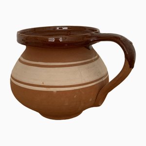 Hungarian Folk Pitcher in Glazed Ceramic-OXJ-1722596