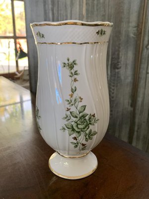 Hungarian Holhaza Porcelain Vase, 1980s-OXJ-1733973