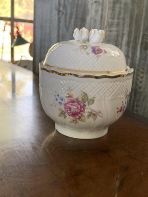 Hungarian Porcelain Trinket Box with Lid from Hollóhaza-OXJ-1730465