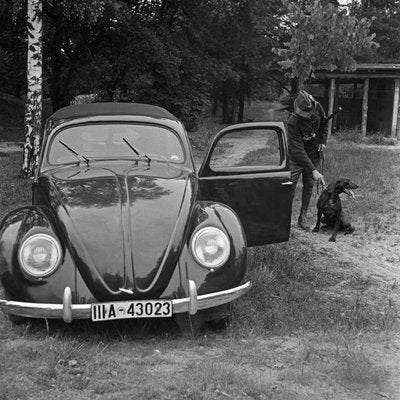 Hunter with Dog and Volkswagen Beetle, Germany 1939, Printed 2021-DYV-1021826