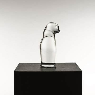 Hyaline Glass Cat Sculpture by Olle Alberius for Orrefors, 1970s-SQP-1719184