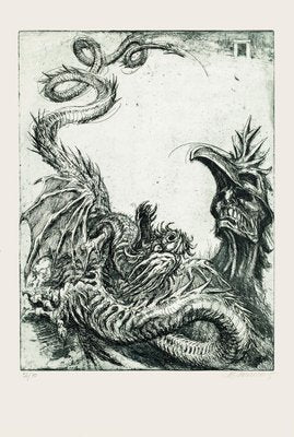 Hydra - Original Etching by M. Chirnoaga - Late 20th Century Late 20th Century-ZCI-757669