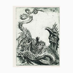 Hydra - Original Etching by M. Chirnoaga - Late 20th Century Late 20th Century-ZCI-757669