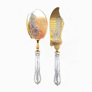 Ice Cream Serving Implements with Silver Handles, 1890s, Set of 2-EHL-861591