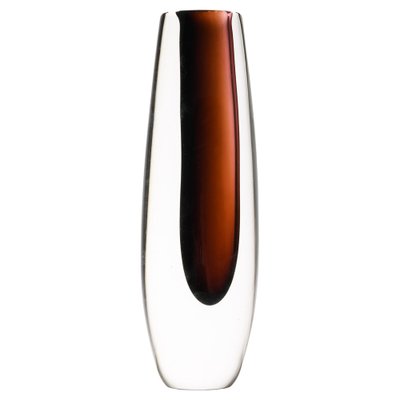 Ice Cream Vase in Brown by Vicke Lindstrand, 1960s-SC-1770656