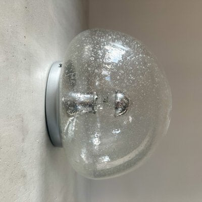 Ice Glass Bubble Wall Light from Hillebrand Leuchten, 1970s-ITU-1822473