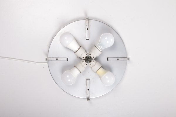 Ice Glass Ceiling Lamp attributed to Kaiser Idell / Kaiser Leuchten, 1960s-EZZ-1377279