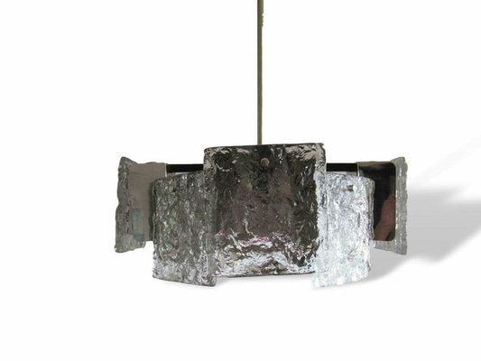 Ice Glass Ceiling Lamp from Kalmar, 1960s-RCH-1342309