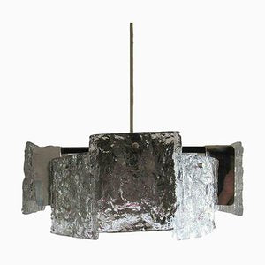 Ice Glass Ceiling Lamp from Kalmar, 1960s-RCH-1342309