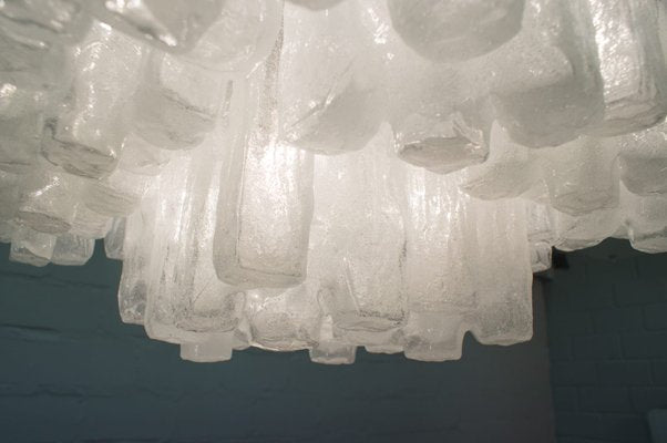 Ice Glass Ceiling Lamp from Kalmar Franken Kg, 1960s-KQB-1415161