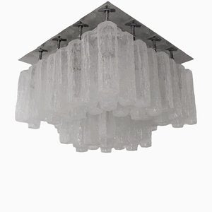 Ice Glass Ceiling Lamp from Kalmar Franken Kg, 1960s-KQB-1415161