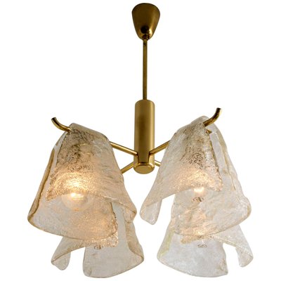 Ice Glass Chandelier by J.T. Kalmar, 1970s-VDW-646096