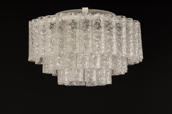 Ice Glass Chandelier from Doria Leuchten, Germany, 1960s-UGR-1318373