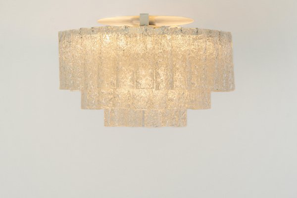 Ice Glass Chandelier from Doria Leuchten, Germany, 1960s-UGR-1318373