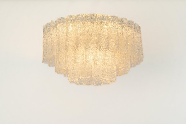 Ice Glass Chandelier from Doria Leuchten, Germany, 1960s-UGR-1318373