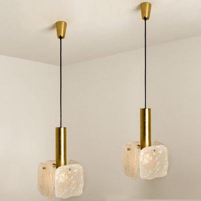 Ice Glass Pendant Lamps by J.T. Kalmar, 1960s-VDW-717060