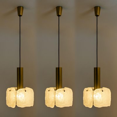 Ice Glass Pendant Lamps by J.T. Kalmar, 1960s-VDW-717060