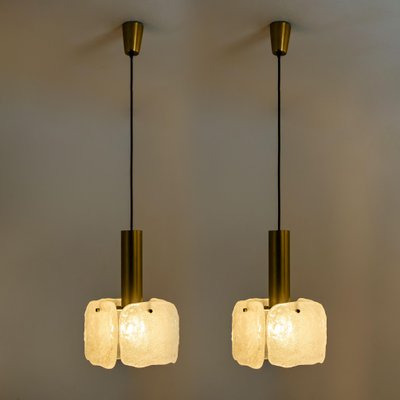 Ice Glass Pendant Lamps by J.T. Kalmar, 1960s-VDW-717060