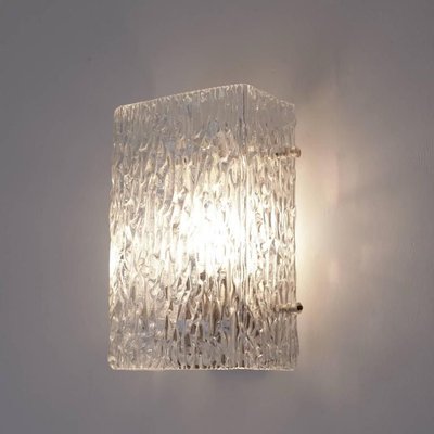 Ice Glass Sconce of Wall Light from Kalmar, 1960s-VLZ-632052