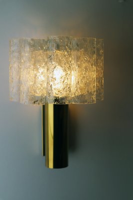 Ice Glass Tube Wall Lamp from Doria Leuchten, 1970s-ESB-1421406