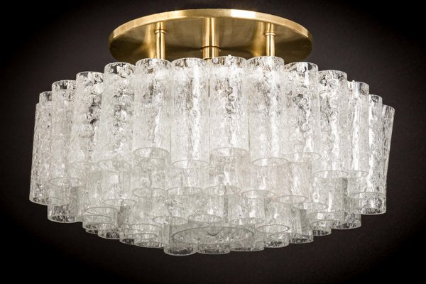 Ice Glass Tubes Chandelier from Doria, Germany, 1960s-UGR-1096526