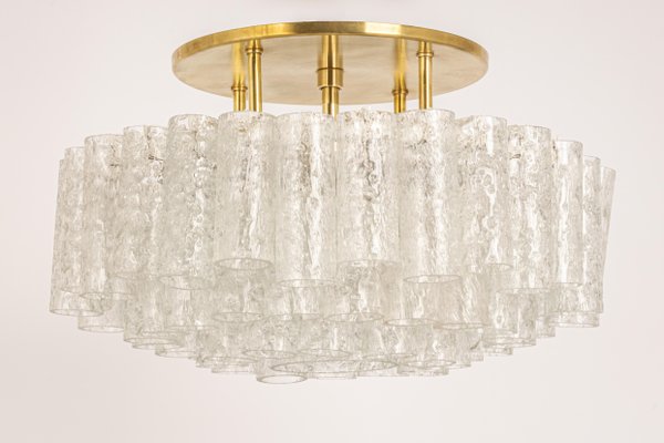 Ice Glass Tubes Chandelier from Doria, Germany, 1960s-UGR-1096526