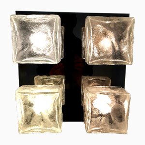 Ice Glass Wall or Ceiling Lamp from Kalmar, 1960s-HPX-696212