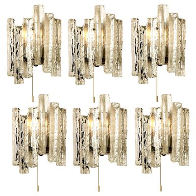 Ice Glass Wall Sconce, Austria, 1970s-VDW-824830