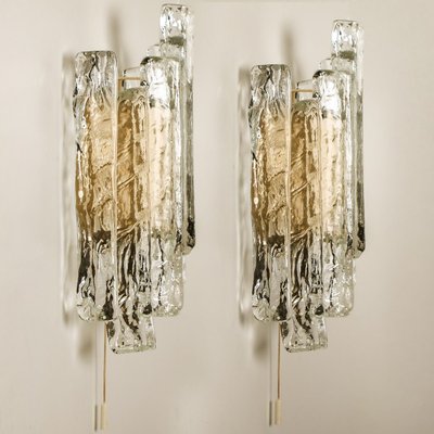 Ice Glass Wall Sconce, Austria, 1970s-VDW-824830