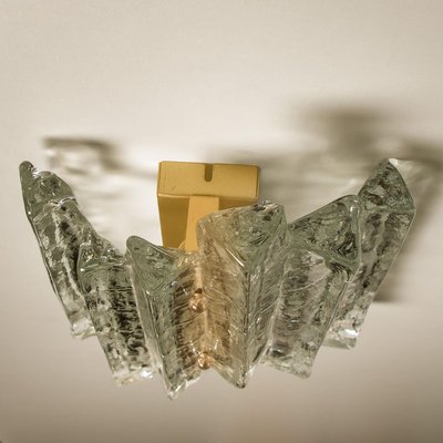 Ice Glass Wall Sconce, Austria, 1970s-VDW-824830